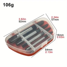 Juego De 5 Piezas De Extractor De Tornillos - Fácil De Retirar Tornillos, Pernos Y Tuberías Dañados - Herramienta Esencial De Carpintería Y Bricolaje - Rojo - Ver 3