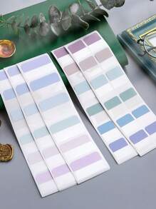 Book Annotation Supplies, 10sheets Sticky Notes Set With Ruler For Index Tabs Page Markers 60 Colors Indexing Posted Classified Memo Writing Post Bookmarks Transparent Color Fluorescent Index Stick A Label Back To School - Multicolor - View 2