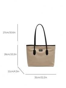 大容量彩色手提包/单肩包，适合大学课堂、背包、返校季使用，轻便易携，商务休闲风格，适合青少年、女性、大学生、白领和年轻职业人士，是返校、大学、办公室、中学、高中、工作、商务、通勤的理想之选，时尚拉链手提包