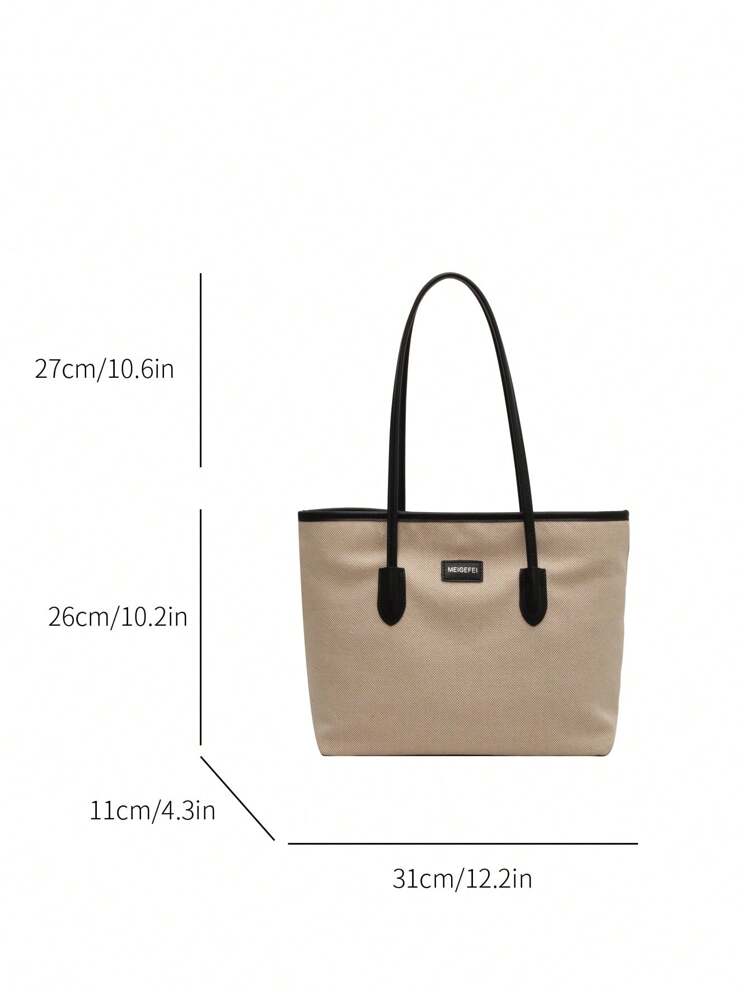 Large Capacity Colorful Handbag, Shoulder Bag For College Classroom, Backpack, Back To School, Lightweight And Portable, Business Casual Style, Suitable For Teenagers, Women, College Students, White-Collar Workers, And Young Professionals, Perfect For Back To School, University, Office, Middle School, High School, Work, Business, Commuting, Fashion Zipper Tote