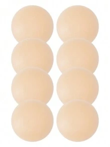 8入組可重複使用可清洗圓形乳頭貼,超薄奶頭貼 - 杏色 - 查看 2