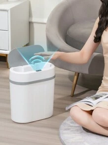 1 Miếng Thông minh Hướng dẫn Thùng rác Đối với Phòng vệ sinh , Treo tường Và Tiết kiệm không gian Thiết kế - trắng - Xem 1