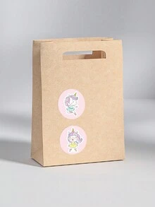 1roll Of 250pcs 3.8cm Cartoon Dancing Unicorn Stickers - Multicolor - View 4