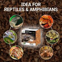72 Quart Reptiles Coconut Chip Substrate, Coco Husk Reptiles Bedding for Ball Python, Snakes, Geckos, Lizards, Tortoises, Frogs | Odor Absorption | 100% Organics - 72 Quart - View 7