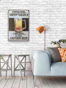 1pc Funny Metal Signs Vintage Bar Cafe Tin Signs Cheers Wall Decor Accessories For Home Bar Decorative Signs & Plaques Home & Kitchen Basement And Wine Cellar Underground Cave Another Beer 8 X 12 Inch