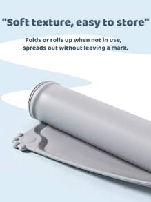 貓食墊,狗食物和水食墊,狗碗墊,寵物食物墊,地板防水狗食墊,貓食墊,狗用水碗墊,地面防水寵物墊,貓餵食墊,寵物碗墊,矽膠狗食墊,橡膠狗碗墊 - 灰色 - 查看 5