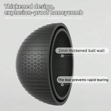 1個55/65/75cm健身瑜珈球,加厚孕期、運動、健身、平衡球 - 黑色 - 查看 3