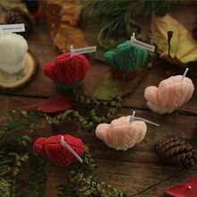 1pc Flower scented candle Knitted Glove Shaped Aromatherapy Candle, Gift, Photo Prop, Creative Decoration - Red - View 5