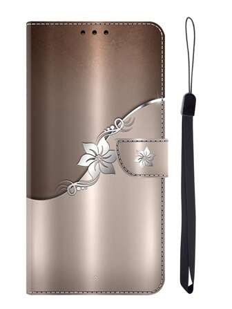 GLANDOTU Faltbarer Ständer Kartenschlitz Magnetische Absorption PU-Leder + TPU-Muster Handyhülle Wasserdicht Stoßfest Kratzfest Fallschutz