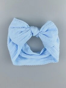 1 Peça Faixa de Cabelo de Nylon Azul Bebê com Decoração de Laço Fofo, Amor para o Dia dos Namorados