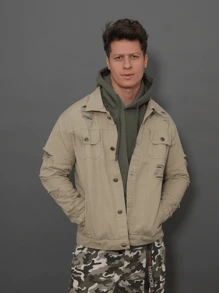Men Denim Jackets - Rượu sâm banh - Xem 2