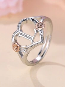 Vanel 1 Miếng Retro Phong cách cung điện Hai màu Love Tim & Hoa anh đào & Lá thư Mở  Lãng mạn Hình vẽ trái tâm Ban đầu Hoàn hảo Qủa tặng Đối với Ngày đêm , Bạn gái , , Lễ cưới Đồ trang sức - Nhiều màu - Xem 9