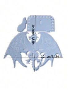 1pc Diy Crystal Droplets Resin Mold Silicone Mold For Making Pegasus Wall Hanging Candle Holder Home Decor - White - View 4