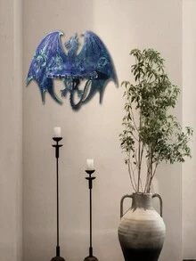 1pc Diy Crystal Droplets Resin Mold Silicone Mold For Making Pegasus Wall Hanging Candle Holder Home Decor - White - View 10