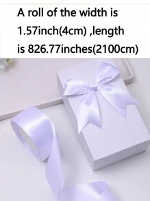 （10卷丝带）DIY玫瑰花材料缎带装饰蛋糕礼品包装编织丝带婚礼派对蝴蝶结丝带毕业典礼新娘母亲节礼物包装生日装饰婚礼用品伴娘礼物派对回礼返校DIY发夹劳动节手工玫瑰丝带情人节新年 - 白色 - 查看 4