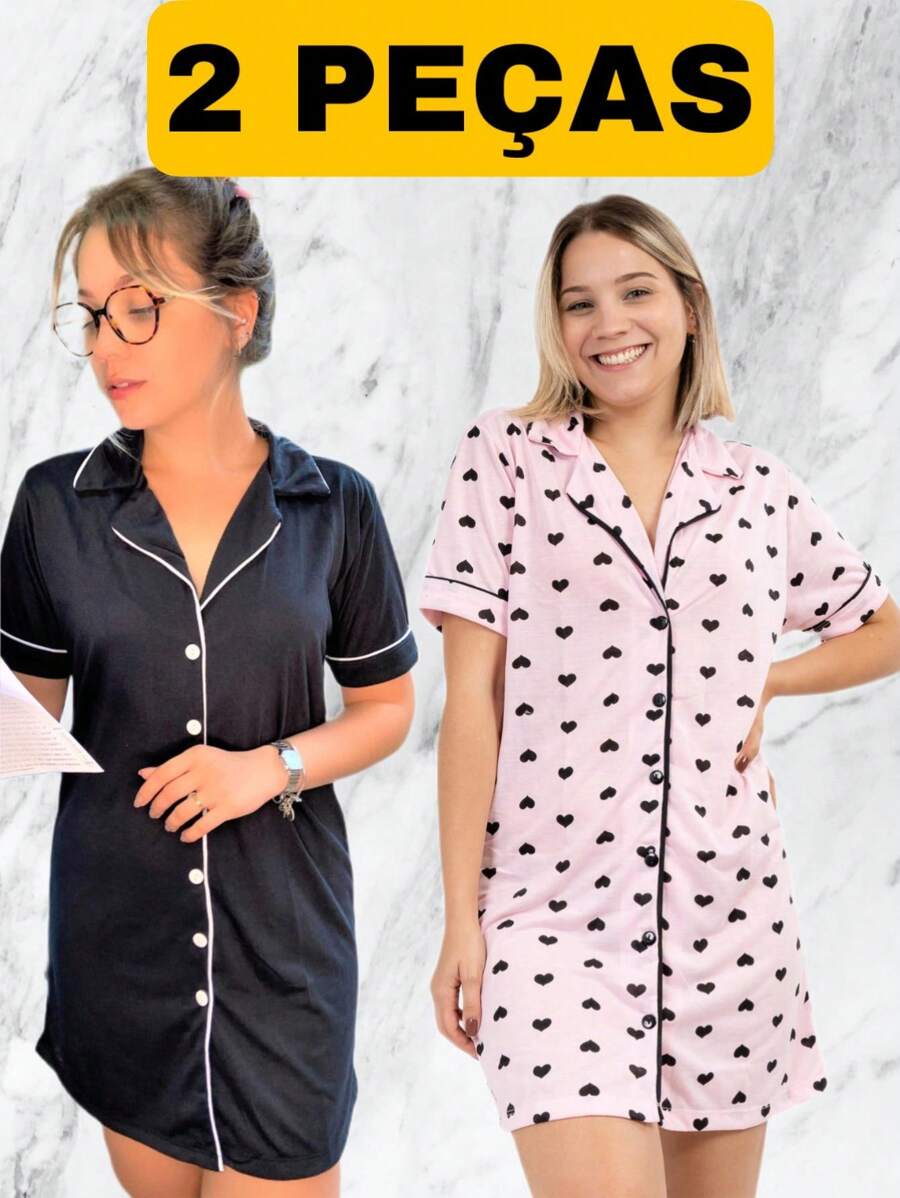 Women Nightgowns & Sleepshirts - Dusty Pink - View 1