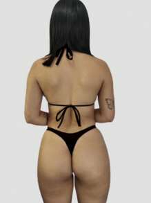 Women Bikini Sets - 黑色 - 查看 2