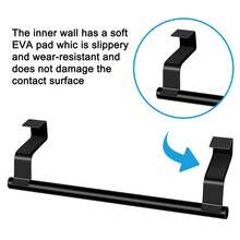 毛巾架，門毛巾架，無需鑽孔，實用的浴室和廚房毛巾桿，掛在櫃門上的毛巾架，毛巾掛架（23 公分）