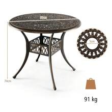 Outdoor Coffee Tables - Rust Brown - View 3