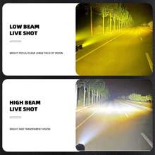 Heyword 1pc Waterproof LED Yellow & White Outdoor Spotlight