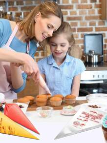 100入組/套烤糕點裝飾包在大,中等的和小尺寸 - 白色 - 查看 1