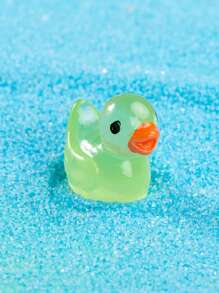 10 Piezas Miniaturas De Pato De Dibujos Animados Creativos De Colores Aleatorios Para Manualidades De Resina En Miniatura Con Función De Luz Nocturna - Multicolor - Ver 4