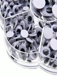 DUWEN 700Pcs 4-12mm Black Wiggle Googly Eyes with Self-Adhesive Toys Doll Eyes For DIY Craft Handmade Accessories