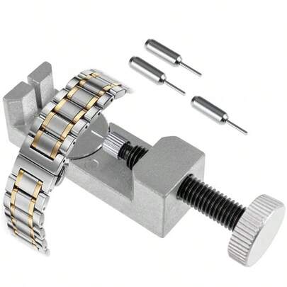 Svart Armbandsur Band Justerare Med Höjd Justerbar Verktyg , Metall Band Verktyg För Klocka Reparation Och DIY Band Justering