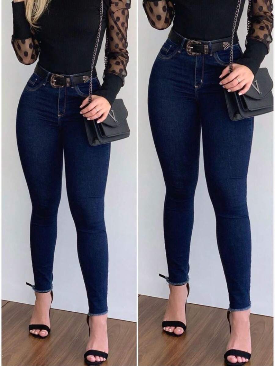 Women Jeans - Màu xanh Cadet - Xem 1