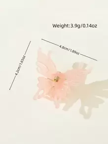 3 件裝女式迷你蝴蝶髮夾,短髮和長發髮飾