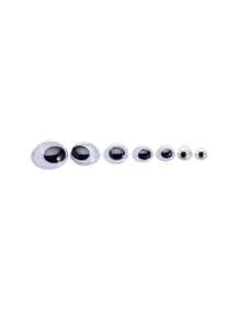 DUWEN 700Pcs 4-12mm Black Wiggle Googly Eyes with Self-Adhesive Toys Doll Eyes For DIY Craft Handmade Accessories