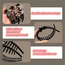 1 pieza Diadema con estrella brillante y strass de niña - Accesorio para el cabello, pasador (Debido a que es hecho a mano, el color y la posición de las estrellas pueden tener ligeras diferencias con respecto a la imagen, entrega aleatoria)
