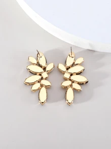 1pair Copper Claw Design Sparkling & Luxurious Earrings - Champagne - View 2