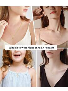 Collana in argento sterling 925 per donne e ragazze, Collana a catena a maglie, con chiusura a moschettone - ultra sottile e resistente, lunghezze 16/18/20/22/24 pollici di FOREVER QUEEN