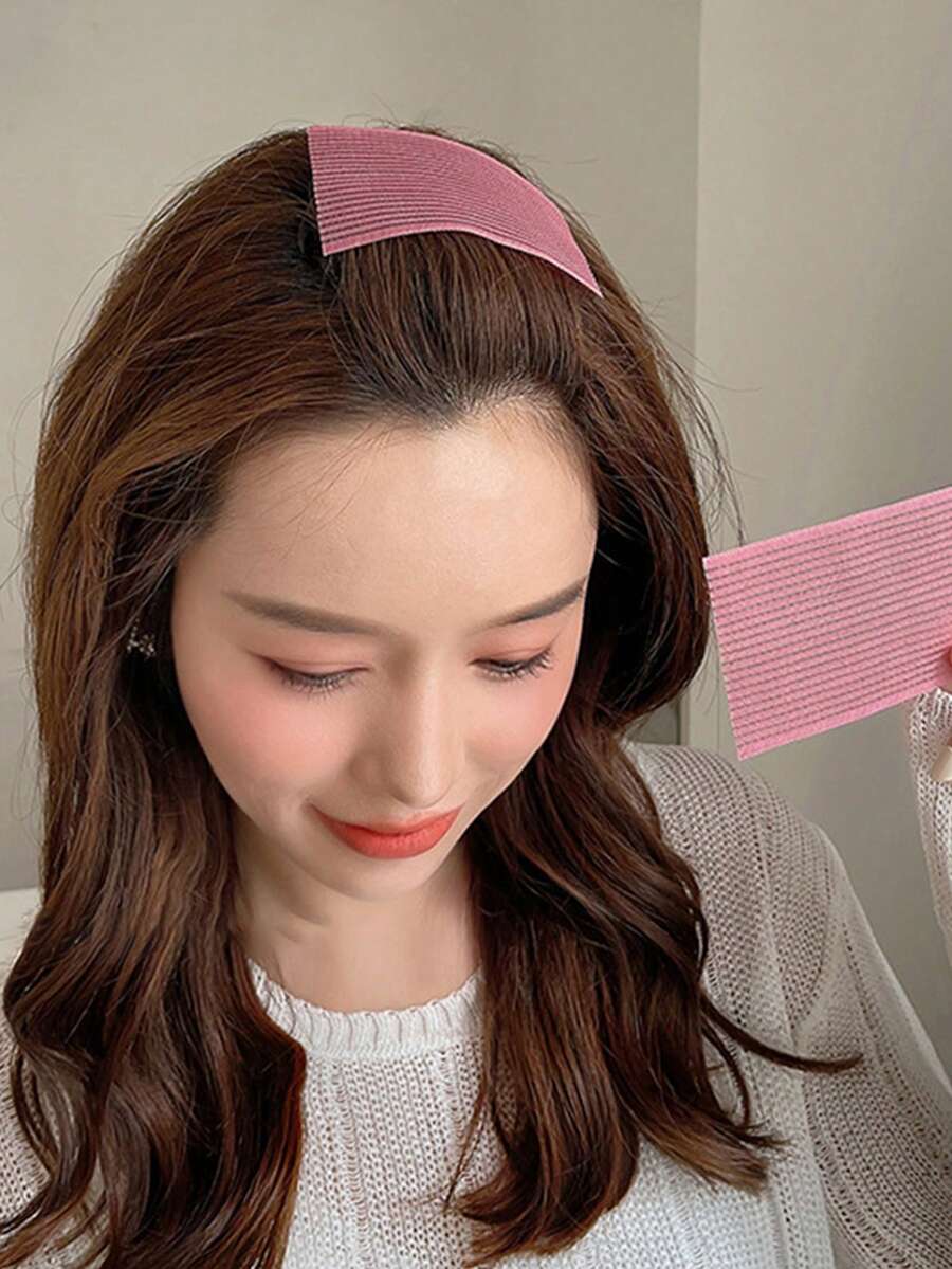 10pcs Women's Bangs & Fringe Hair Sticker With Hook And Loop Headwear, Suitable For Hair Styling - Multicolor - View 1