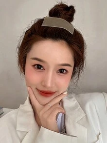 10pcs Women's Bangs & Fringe Hair Sticker With Hook And Loop Headwear, Suitable For Hair Styling - Multicolor - View 5