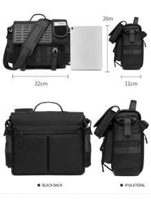 OZUKO Tactics Sling Bag For Men Waterproof Waist Pack Utility Edc Pouch Concealed Carry Shoulder Bag For Range Travel Outdoor Sports Crossbody Bag Side Bag Commute Business Holiday Essentials Lightweight Carry On For University College Students Messenger Bags Bucket Bags Halloween Men Gifts Christmas Men Bag School Bag Student Bag Book Bag Scream - Black - View 8