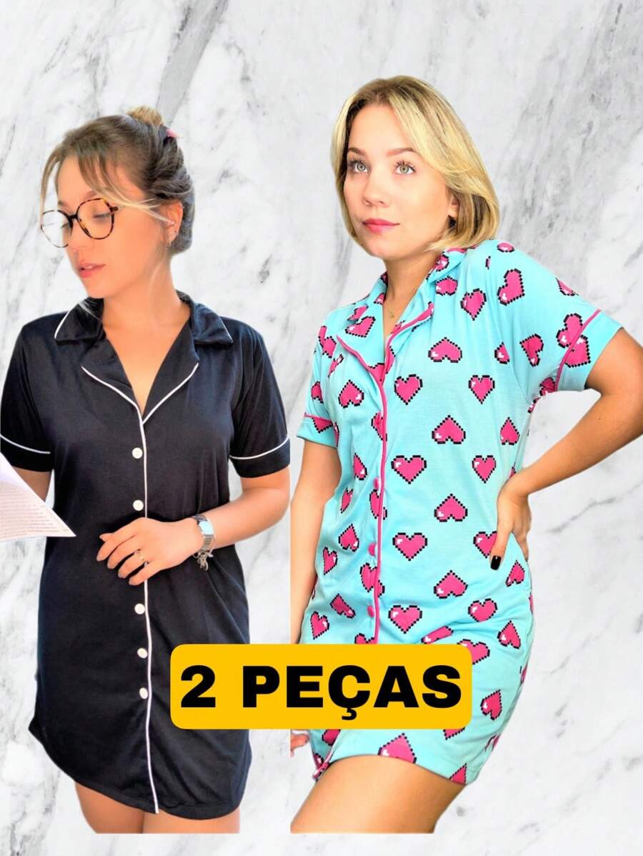 Women Nightgowns & Sleepshirts - 綠色 - 查看 1