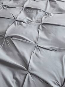 Multiple pinch pleats duvet cover set - Màu Xám nhạt - Xem 5