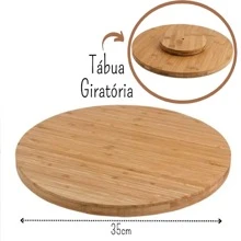Bandeja Bambu Giratória