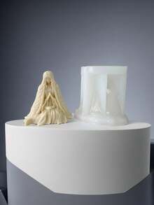 1 件硅胶万圣节和服设计手工香薰蜡烛、DIY 慕斯蛋糕、石膏香石、树脂滴模 - 白色 - 查看 6