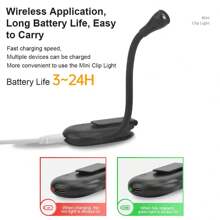 Lampă de carte, 3 culori de lampă de lectură, lampă de lectură reîncărcabilă de noptieră, lampă de masă portabilă reglabilă reglabilă, lumină de carte cu clips pentru lectură nocturnă