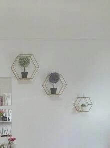 1pc Creative Iron Art Wall-Mounted Decorative Storage RackRoom Decor
