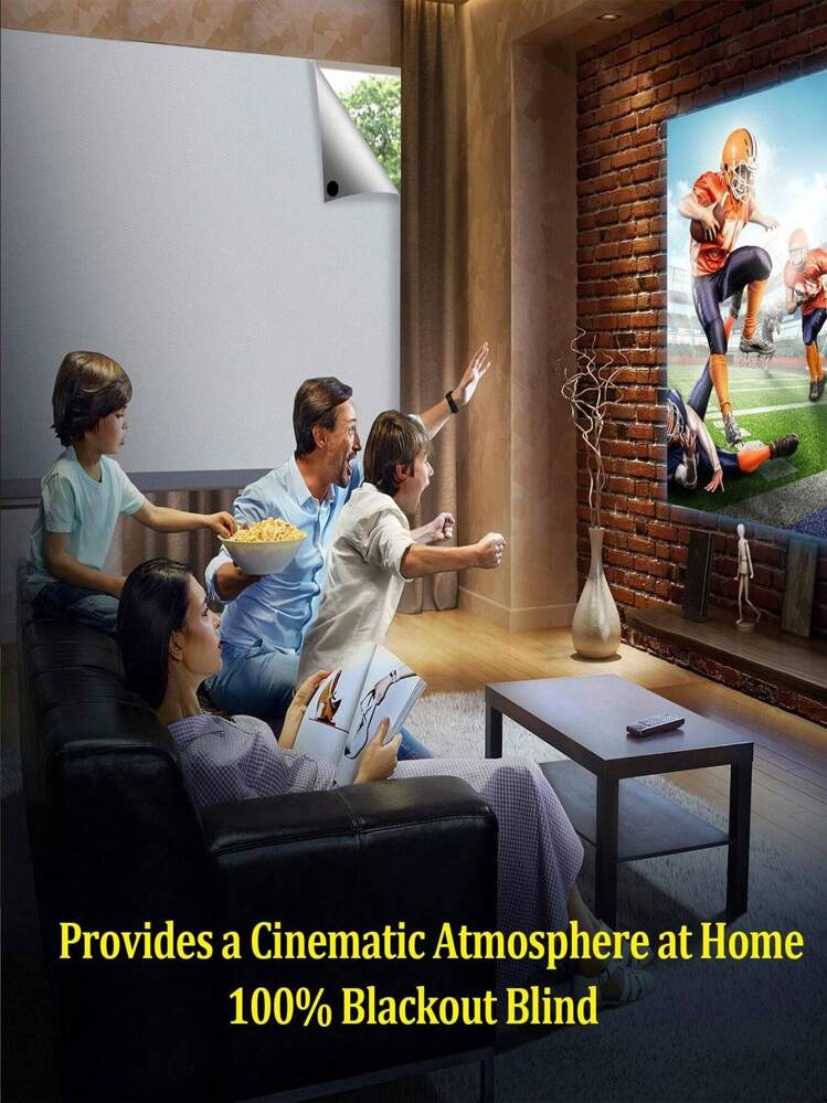 ستارة محمولة للحجب الكامل مصنوعة من البوليستر المغلفة بالفضة ومقطعة بواسطة الخطاف والحلقة ، تركيب سهل - أبيض - مشاهدة 6