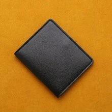 1個女士卡片保持器銀行身份證卡持有人錢包收納袋，輕便而大容量，適用於商務旅行，男女均可使用，還可送給老師、商務和休閒人士 - 黑色 - 查看 3