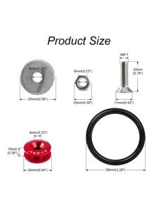 4入組jmd汽車前後擋泥板罩固定扣緊扣杠固定件 - 紅色 - 查看 4