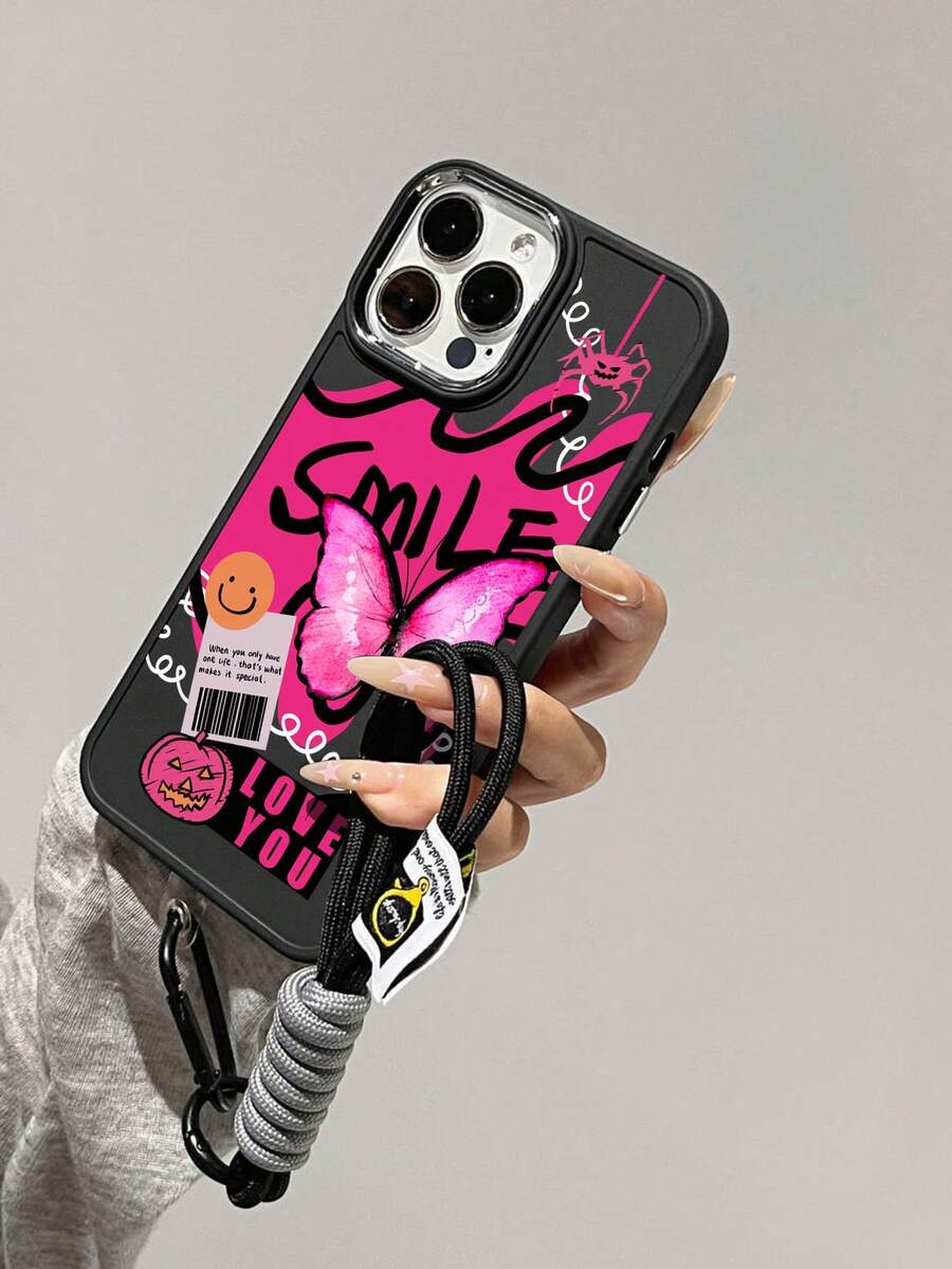 Ốp lưng điện thoại Vỏ Dây đeo tay điện thoại - màu đen - Xem 1