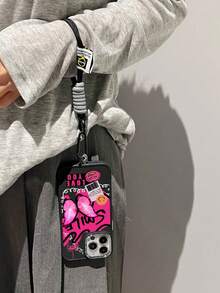 Ốp lưng điện thoại Vỏ Dây đeo tay điện thoại - màu đen - Xem 3