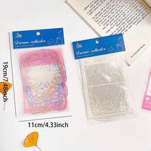 12 件(不含乾花)創意乾花書籤 Diy 透明瓶花壓貼套件用於 Diy 植物標本製作,適合學生 - 彩色 - 查看 8