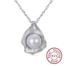 Huge Tomato 1 Pair Of White/Grey Unique Freshwater Pearl (8-8.5mm) Necklace With S925 Sterling Silver Pendant For Female Wedding Jewelry Bridal Jewelry - White - View 2